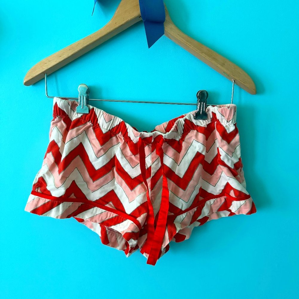 Chevron Pajama Shorts